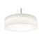 Afx Anton 24in. Medium Base Pendant, Satin Nickel Finish, Linen White Shade ANP2432MBSN-LW - alternate 1